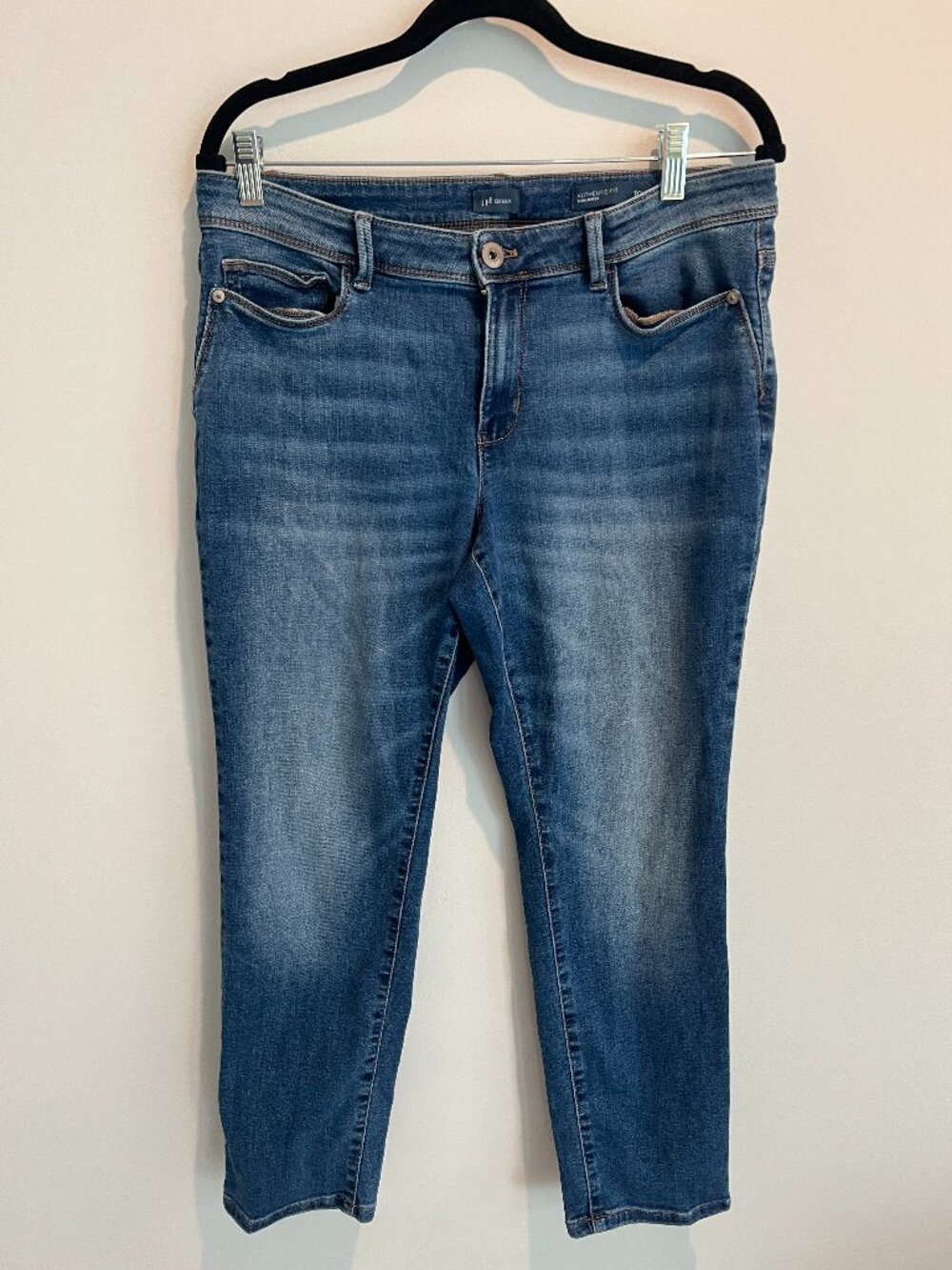J.Jill Denim Authentic Fit Slim Ankle Jeans Blue Size 10 EUC